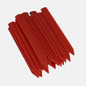 Étiquette de plante rouge